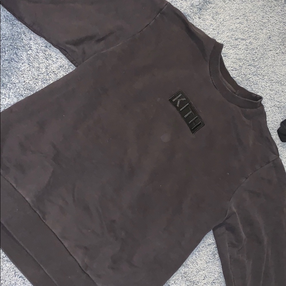 Washed black womens Kith sweatshirt